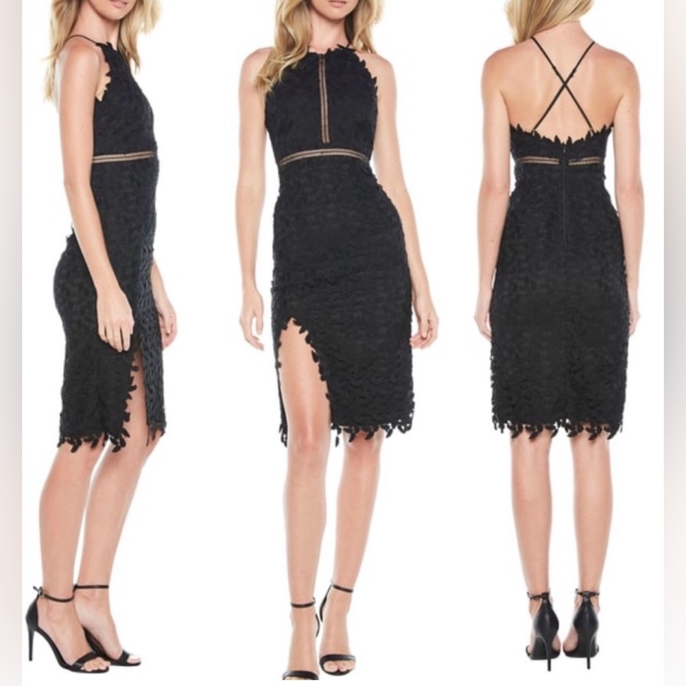 Bardōt Tabytha Women’s Lace Halter Dress in Black Size US 8 / Medium